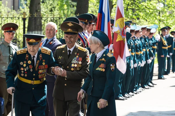 Mosca Russia 2019 Veterani Della Grande Guerra Patriottica Alla Vigilia — Foto Stock