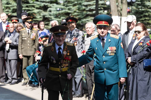 Москва Росія 2019 Ветерани Великої Вітчизняної Війни Напередодні Дня Перемоги — стокове фото