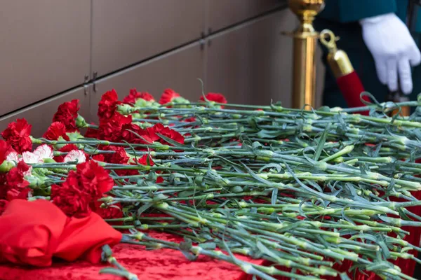 Moskova Rusya 2019 Büyük Vatanseverlik Savaşı Gazileri Bilinmeyen Asker Mezarlığında — Stok fotoğraf