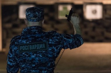 Moskova, Rusya - 30.05.2019: Moskova 'daki Zaitsev Özel Güvenlik Eğitim Merkezi' nde en iyi gözaltı gruplarının eğitici ve yöntembilimsel bir toplantısı düzenlendi.