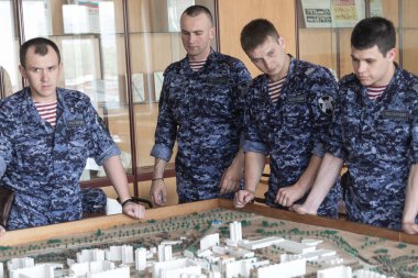 Moskova, Rusya - 30.05.2019: Moskova 'daki Zaitsev Özel Güvenlik Eğitim Merkezi' nde en iyi gözaltı gruplarının eğitici ve yöntembilimsel bir toplantısı düzenlendi.
