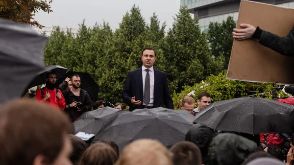 俄罗斯特维尔地区 2019年7月19日 2019年年中 在莫斯科开始了数千起一致和不协调的抗议行动 围绕着莫斯科市杜马选举 局势升级 — 图库照片