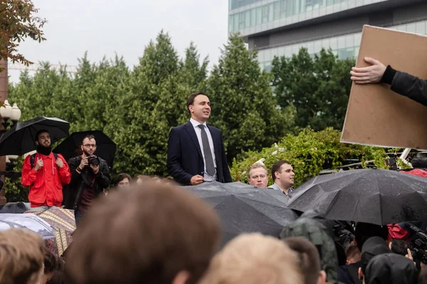 Tver Region Russia 2019 Thousands Agreed Uncoordinated Protest Actions Moscow — Stock Photo, Image