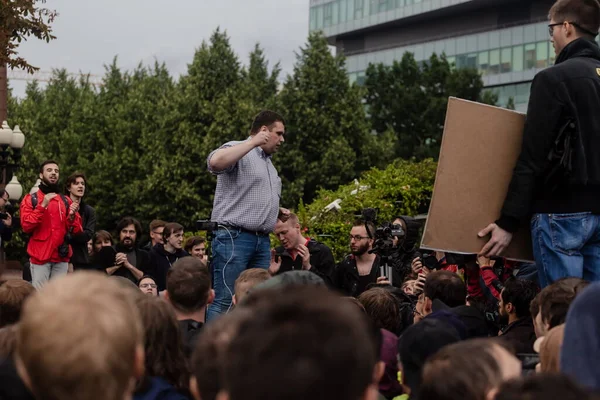 Tver Region Russia 2019 Thousands Agreed Uncoordinated Protest Actions Moscow — Stock Photo, Image