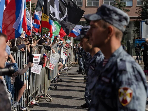 Москва Росія 2019 Їзд Сахаровському Проспекті Допуск Незалежних Кандидатів Вибори — стокове фото