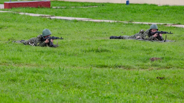 Moskova Bölgesi Rusya 2019 Rus Muhafızlarının Merkez Bölgesi Askeri Birliklerinin — Stok fotoğraf