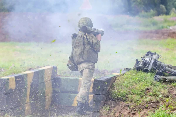 Regione Mosca Russia 2019 Uscita Sul Campo Delle Unità Protezione — Foto Stock