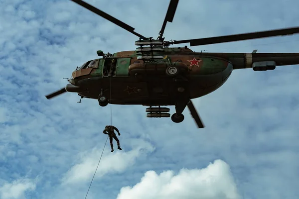 Région Kalouga Russie 2019 Sur Terrain Aviation Militaire Avec Des — Photo