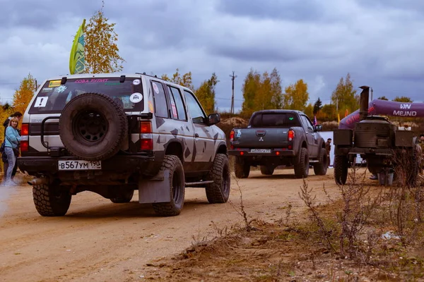 Regio Moskou Rusland 2019 Eerste Wedstrijden Auto Biathlon Zhivaya Stal — Stockfoto