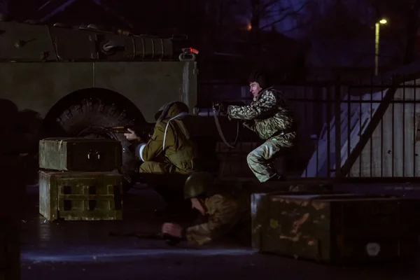 Moskova Bölgesi Rusya 2019 Sergiev Posad Daki Birliklerin Kıdemli Askerleri — Stok fotoğraf