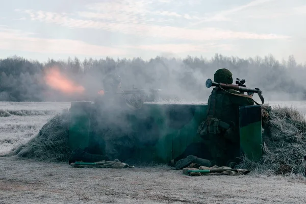 Smolensk Rusland 2019 Beste Strijders Van Het Rosguard Detachement Mercurius — Stockfoto