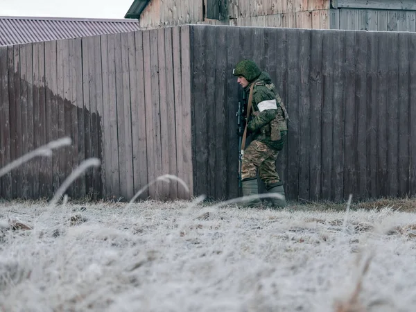 Smolensk Rusya 2019 Merkür Rosguard Birliğinin Iyi Savaşçıları Kişilik Silahlı — Stok fotoğraf