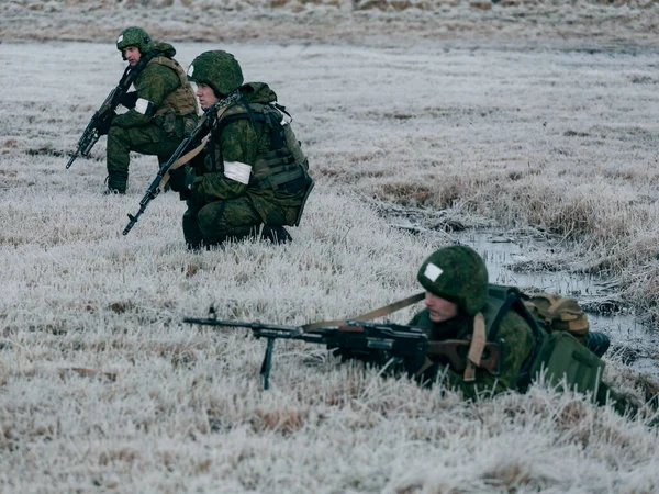 Szmolenszk Oroszország 2019 Merkúr Rosguard Különítmény Legjobb Harcosai Taktikai Speciális — Stock Fotó