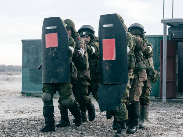 Smolensk Rusia 2019 Los Mejores Combatientes Del Destacamento Rosguard Mercurio — Foto de Stock