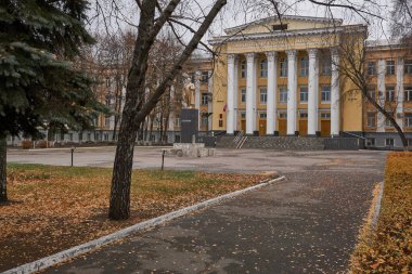 Voronezh, Rusya - 07.11.2021: Voronezh halkı Devrim Gününü kutladı