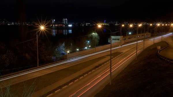 Embankment Voronezh Tarde Otoño Por Noche — Foto de Stock