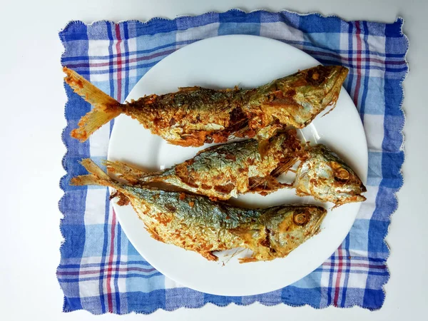 Τηγανητά Ψάρια Από Moolgarda Seheli Valamugil Seheli Μπαρμπούνι Μπαρμπούνι Λέγεται — Φωτογραφία Αρχείου
