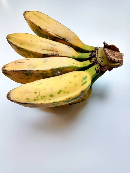 Saba Plátano Aislado Sobre Fondo Blanco —  Fotos de Stock