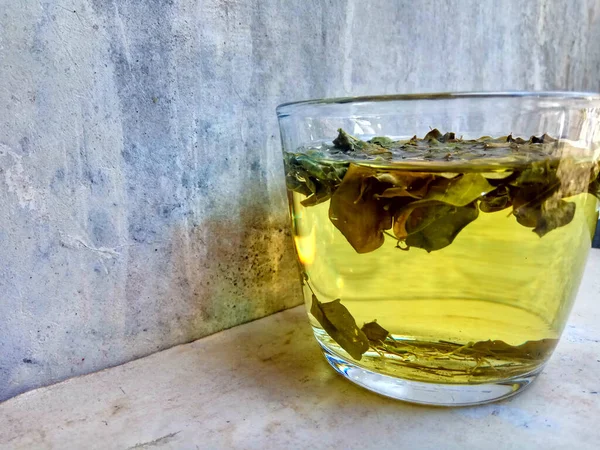 Moringa Oleifera Som Örtte Inuti Genomskinligt Glas — Stockfoto