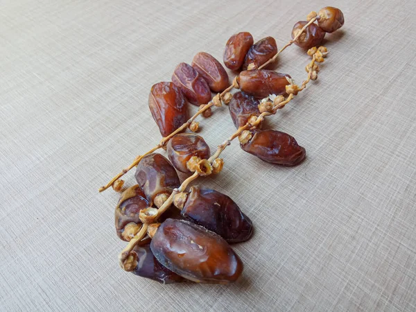 Deglet Nour Dates Oder Royal Dates Oder Datteln Früchte Oder — Stockfoto