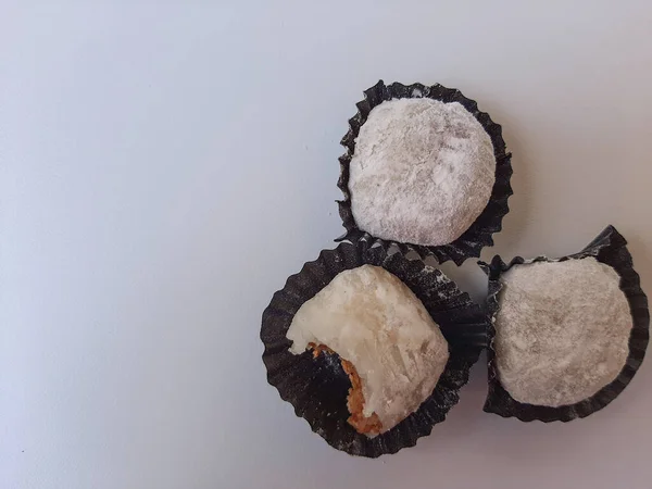 Moaci Oder Mochi Bedeckt Mit Weißmehl Der Indonesischen Version Reiskuchen — Stockfoto
