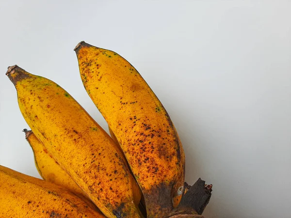 Pente Banana Raja Pisang Raja Musa Paradisiaca Grupo Aab Isolado — Fotografia de Stock
