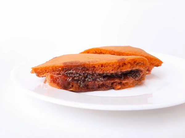 Kue Terang Bulan Aus Semarang Indonesien Beliebtes Streetfood Ähnlich Wie — Stockfoto