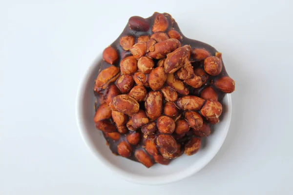 Gula Kacang Traditional Snack Indonesia Made Roasted Peanuts Brown Sugar — Stock Photo, Image