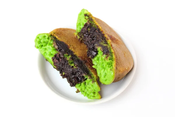 Pukis Colore Verde Con Topping Cioccolato Fuso Pukis Dolce Tradizionale — Foto Stock