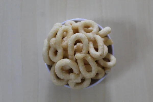 Lanting Traditionele Snack Uit Indonesië Gemaakt Van Gebakken Cassave Deeg — Stockfoto