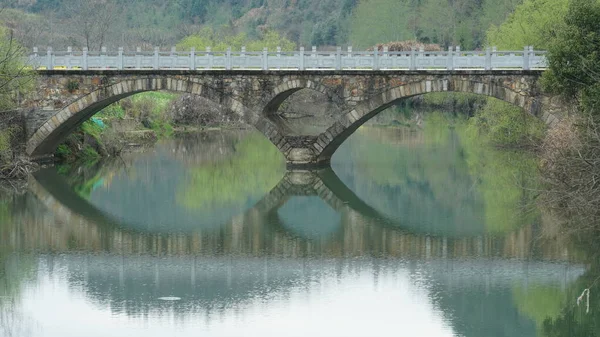 Old Arched Stone Bridge Made Many Years Ago Countryside China — Stock Photo, Image