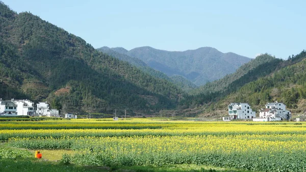 Çin Güneyindeki Kırsal Bölgelerdeki Dağların Bulunduğu Güzel Eski Bir Çin — Stok fotoğraf