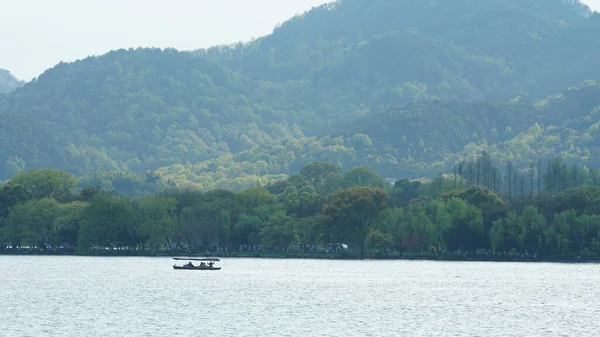 Belas Paisagens Lago Cidade Hangzhou China Primavera Com Lago Tranquilo — Fotografia de Stock
