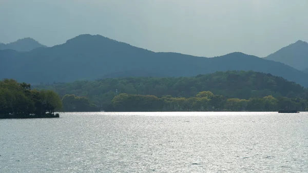 Όμορφα Τοπία Λίμνη Στην Πόλη Hangzhou Της Κίνας Την Άνοιξη — Φωτογραφία Αρχείου