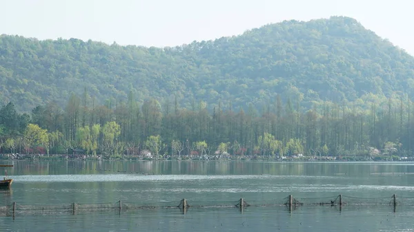 Los Hermosos Paisajes Del Lago Ciudad Hangzhou China Primavera Con — Foto de Stock