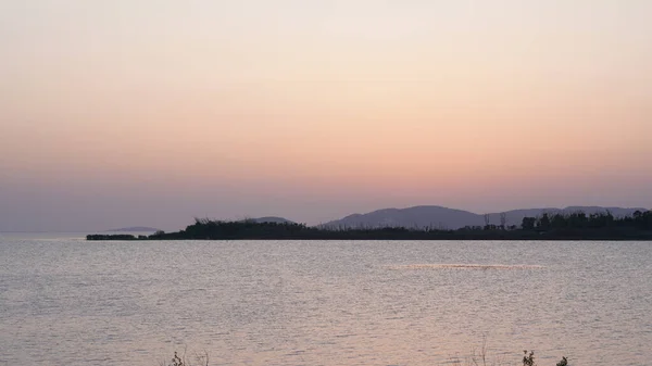 Beautiful Lake Landscapes Beautiful Sunset Sky — Stockfoto