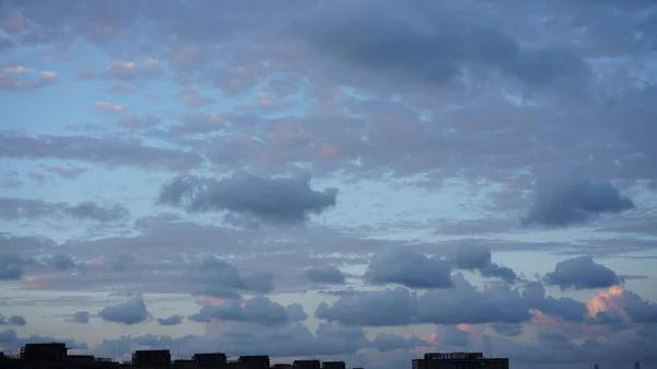 Beautiful Sunset View Colorful Clouds Sky City — Stockfoto