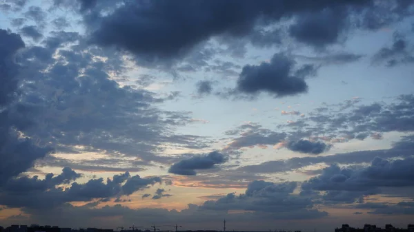 Beautiful Sunset View Colorful Clouds Sky City — Stockfoto