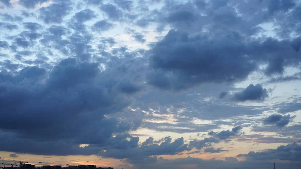 Beautiful Sunset View Colorful Clouds Sky City — Stockfoto