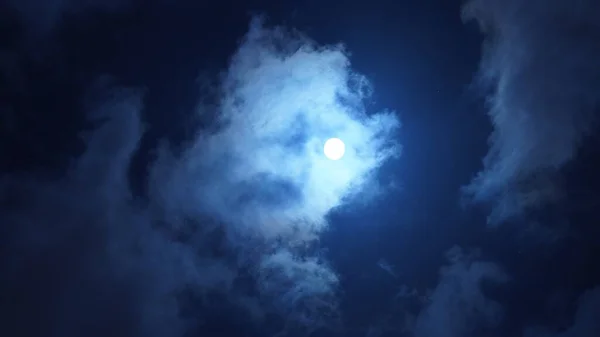 Nocny Widok Księżyca Jasnym Księżycem Ciemnym Niebie Nocy — Zdjęcie stockowe