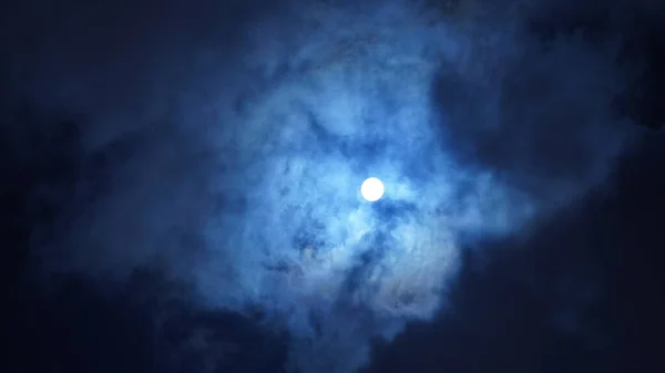 Νυχτερινή Θέα Του Φεγγαριού Φωτεινό Φεγγάρι Στο Σκοτεινό Ουρανό Νύχτα — Φωτογραφία Αρχείου