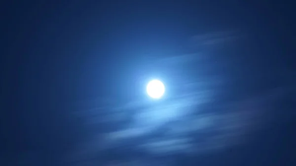 Vista Noche Luna Con Luna Brillante Cielo Oscuro Por Noche —  Fotos de Stock