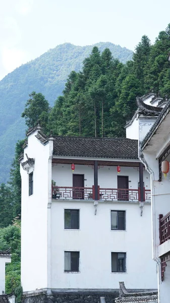 Den Vackra Kinesiska Landsbygden Byn Utsikt Med Gamla Traditionella Byggnaderna — Stockfoto