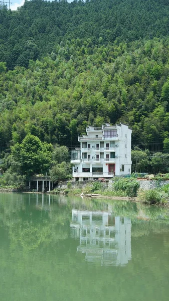 Belle Vue Sur Village Campagne Chinoise Avec Les Vieux Bâtiments — Photo