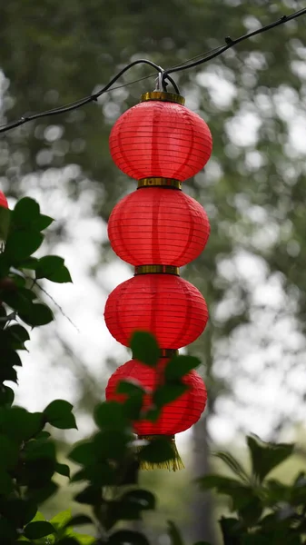 Den Röda Lyktan Hänger Upp För Den Traditionella Festivalen Kina — Stockfoto