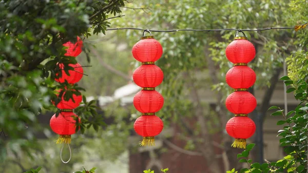 Die Rote Laterne Hängt Zum Traditionellen Fest China — Stockfoto