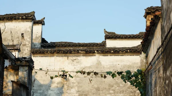 Der Schöne Traditionelle Chinesische Dorfblick Mit Klassischer Architektur Und Frischen — Stockfoto