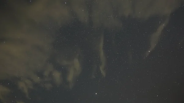 Vista Scura Del Cielo Notturno Con Lattea Come Sfondo — Foto Stock