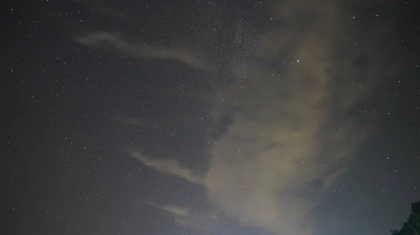 Vue Sombre Ciel Nocturne Avec Voie Lactée Comme Arrière Plan — Photo