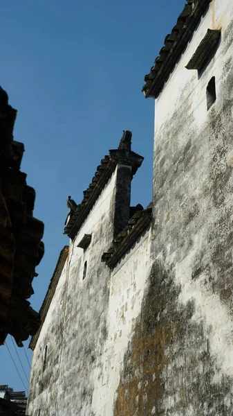 Belle Vue Traditionnelle Village Chinois Avec Architecture Classique Les Arbres — Photo